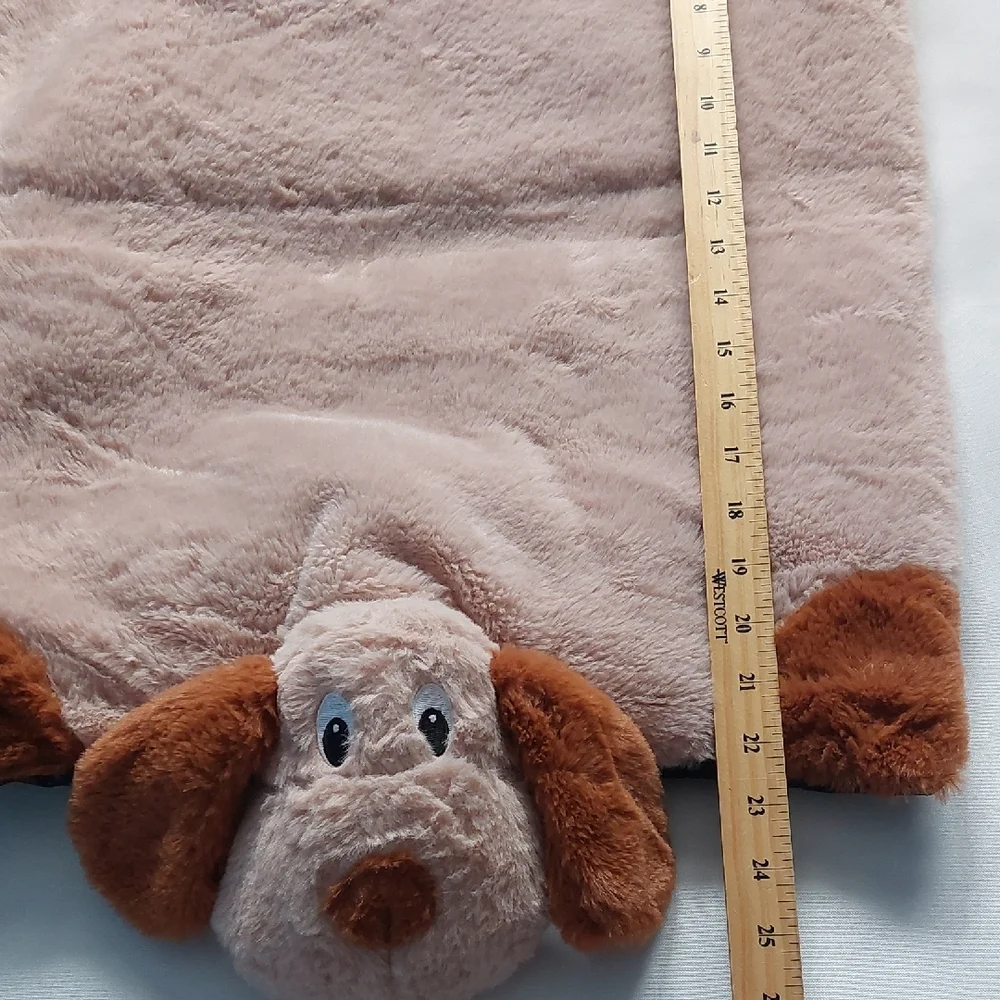 Plush Dog Blanket with‎ Brown Accents